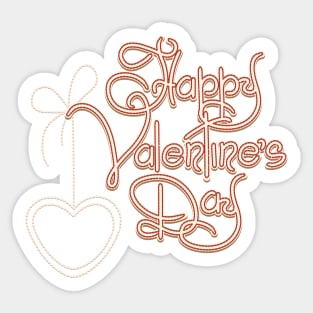 Happy Valentines Day Theme Sticker